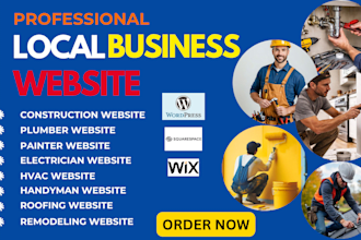 design electrician, hvac, roofing, handyman, cleaning, painter, mason website