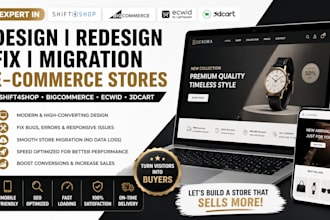 design redesign shift4shop bigcommerce fix website migration ecwid 3dcart store