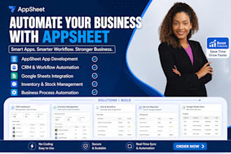 automate your business with appsheet app CRM workflow google sheets inventory