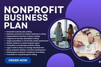 setup proposal grant writing nonprofit business plan model market research