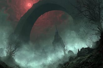 create scary character art for horror themes