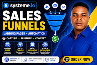 build high converting systeme io sales funnels and landing pages