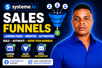 build systeme io landing pages, websites and sales funnels