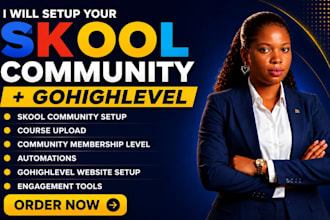 setup skool community course upload skool credit repair membership gohighlevel