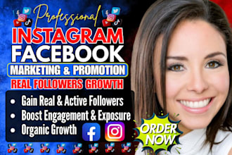 instagram marketing and facebook promotion for real followers growth