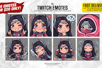 create custom twitch emotes and discord emojis for streamers