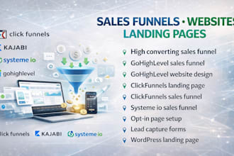 build ghl salesfunnel, landing page in clickfunnels, go high level, systeme io