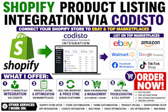 do shopify product listing integration via codisto marketplace connect to amazon