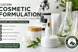 create custom cosmetic, haircare and personal care formulations