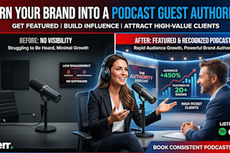 get you featured on high quality podcasts that bring real leads and authority
