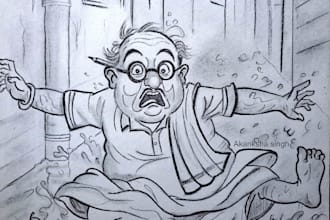 draw a professional editorial cartoon or social commentary