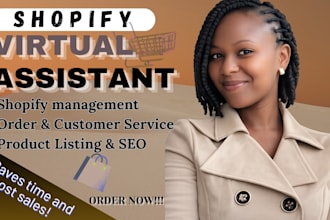 be your shopify VA for product listing, store management and customer support