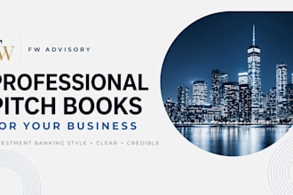 create a professional pitch book in investment banking style