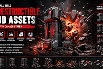 build destructible 3d assets with damage states