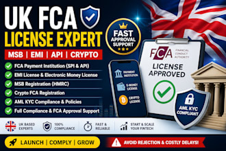 register UK fca msb license, emi, API, crypto aml compliance fast