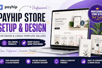setup payhip digital product store ebook designs for canva templates sellers