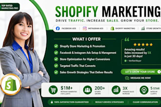 promote shopify marketing, run facebook ads, ig ads to boost your store sales