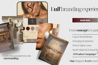 design a luxury brand identity and branding for your beauty or skincare brand