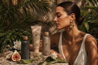 design a luxury brand identity and branding for your beauty or skincare brand