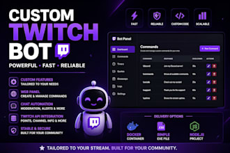 create a custom twitch bot with advanced features