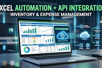 create excel automation, inventory tracker, and API integration system