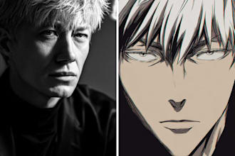 do character design with anime manga style