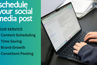 create social media content schedule post monthly on buffer metricool or later