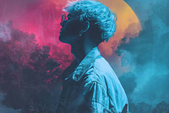 design anime cartoon cover art for your album cover artwork