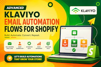 build klaviyo abandoned cart and welcome email flows for shopify store