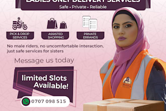 design a modern delivery service advertisement
