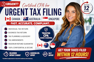 certified cpa for urgent tax filling canada australia singapore within 12 hours