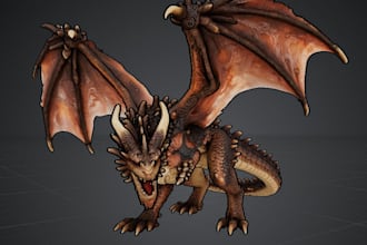 create a 3d fantasy character or creature for games or print