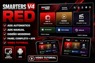 customize iptv smarters v4 red app with logo branding and apk setup