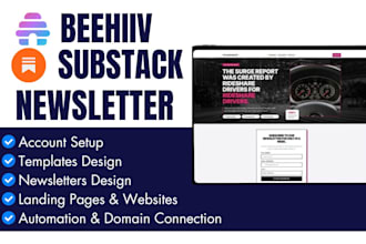 setup substack, beehiiv newsletter, substack newsletter, design beehiiv website
