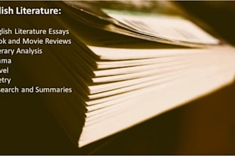 write literary analysis, english literature, nursing, history assign