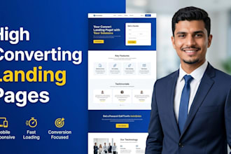 create a modern landing page for leads and conversions