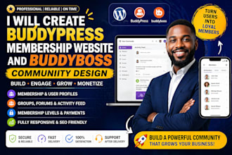 create buddypress membership website and buddyboss community design