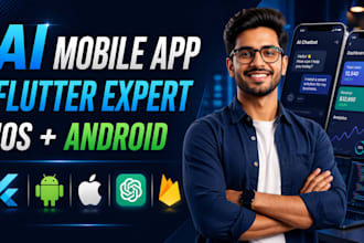 build ai mobile app, flutter app, ios android app, chatbot, saas app