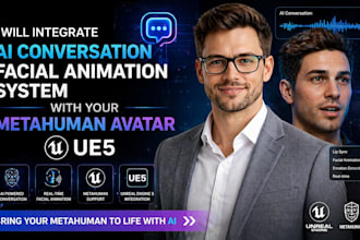 integrate ai conversation facial animation system with your metahuman avatar ue5