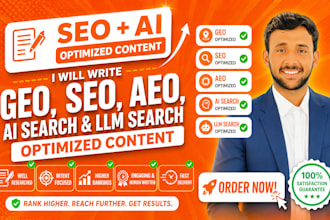 write geo seo aeo friendly content for ai search and llm search using jasper ai