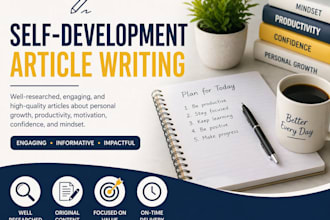 write self development articles about productivity