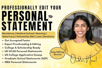 proofread edit your personal statement or sop residency law college application