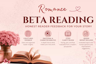 beta read your romance and give honest feedback