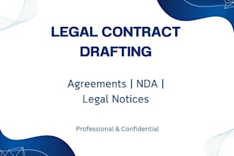draft legal contracts, agreements, and nda professionally