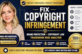 fix copyright infringement and provide brand protection copyright law support