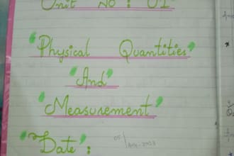 write neat handwritten notes and assignments