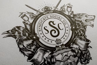 make vintage custom of arms luxury emblem logo
