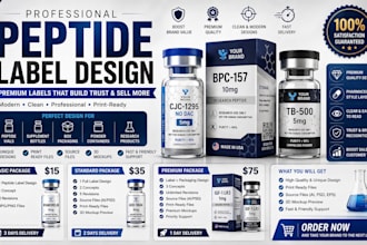 do peptide sarms, vial label,sprays product label design