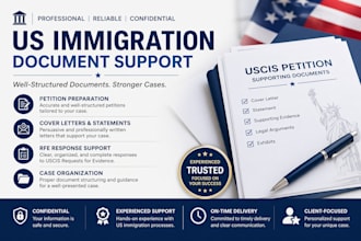 prepare uscis petitions, cover letters, and legal drafting