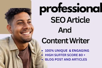write surfer SEO optimised arcticles, blog posts and website content